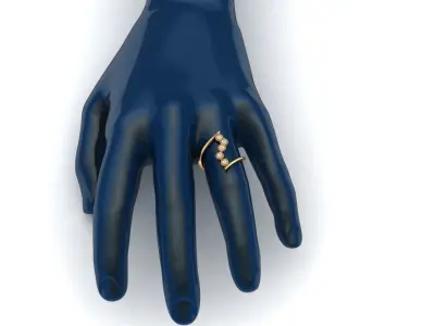 AR-LRZ-0021 diamond ring gold 3D print model