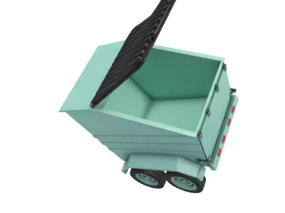 Mobile Skip Trash Trailer 3D model