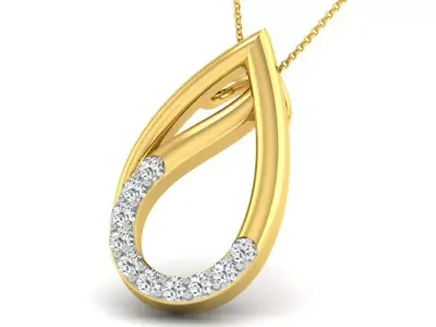 diamonds pendant 3D print model 15