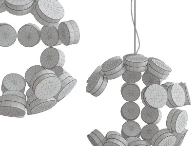 Chandelier low poly 3d models collection 10 pieces Low-poly 3D model Low-poly