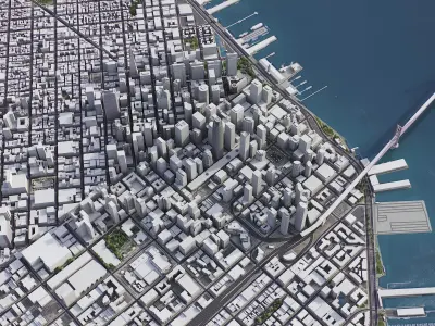 San Francisco Low-poly 3D model