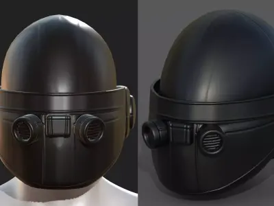 Helmet scifi military combat 3d model low  Low-poly 3D model purchase
