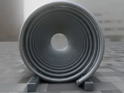 Spiral Bike Stand -2- Low-Poly Version Low-poly 3D model