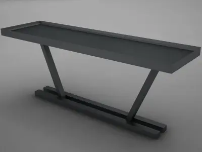 Modern Dining Room Buffet Table 04 Low-poly 3D model