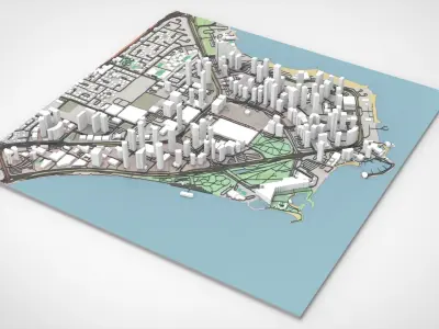 Cityscape Doha Qatar  3D model