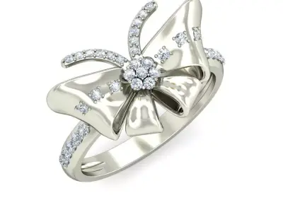 Women Ring  Render 3dm STL OBJ FBX Details 3D print model 105