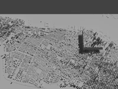 Manhattan 3D Printing stl file 3D Model of New York City 3D print model