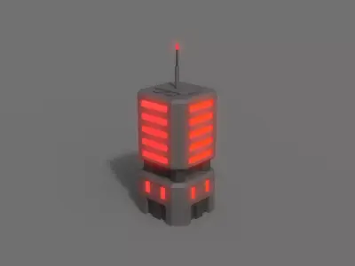 PBR Sci-Fi Building A22 Low-poly 3D model