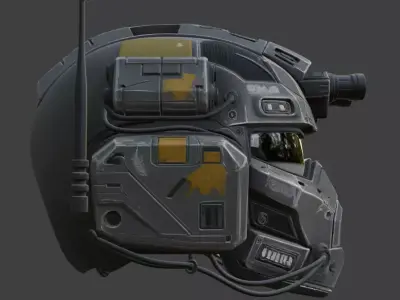 SciFi Helmet 3D model