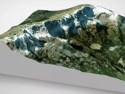 Mountain landscape Bubreg Bosnia and Herzegovina 3D model