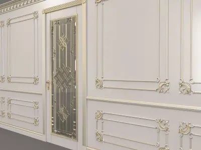 Wall Molding in Classic French style 6 3D model