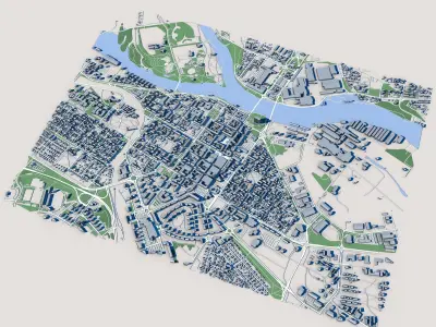 Pori City Finland 3D model