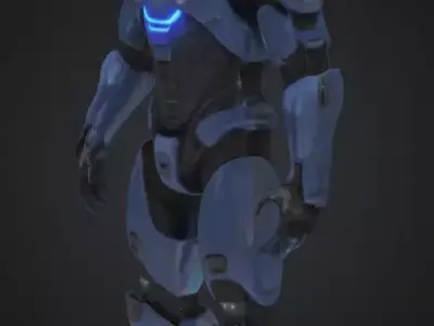 Halo Soldier Low-poly 3D model