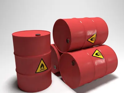 Full Barrels Collection Low-poly 3D model