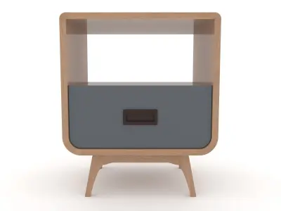 Modern Scandinavian SideTable 1T Morris Low-poly 3D model