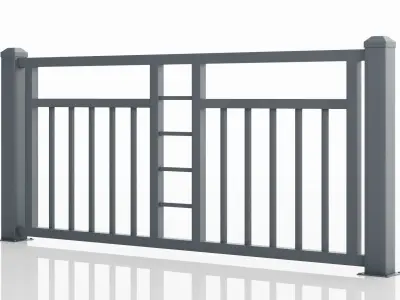 Aluminum Fence Model 6 3D Model Pack