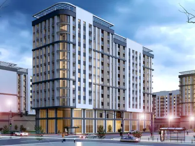 residence building Low-poly 3D model