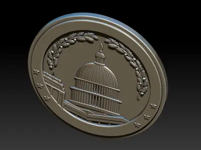 Building capitol coin 3D print model