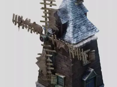 Game Windmill workshop 1002 3D model