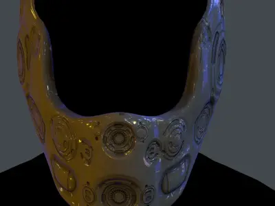 Gas mask helmet scifi Low-poly character art game space Low-poly 3D model 3