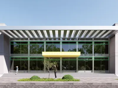 kindergarten Low-poly 3D model