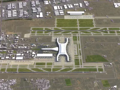 Zhengzhou - 3D Airport Model Low-poly 3D model