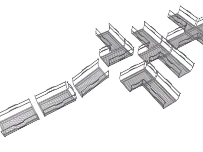 Modular Sci Fi Catwalk Low-poly 3D model