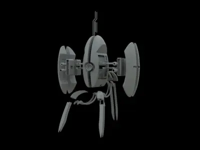 Portal 2 turret assembly 3D print model