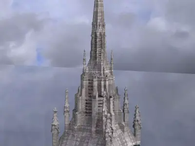 Dark Fantasy Tower top 2 3D model