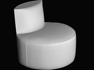 Tacchini baobab round armless chair 3D model