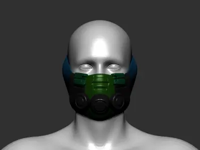 helmet high poly sculpt 3d printable  3D model 71