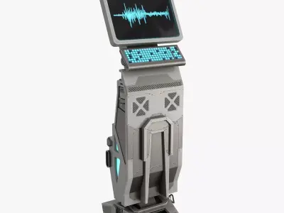 Sci Fi Terminal v2 Low-poly 3D model