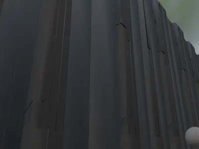 Huge Wall - Road - 4K NEXT GEN game-ready models Low-poly 3D model