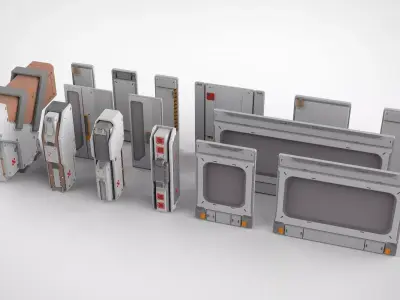 sci-fi Architecture kitbash 23 3D model