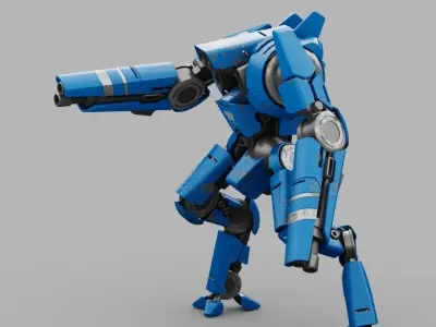 BATTLE DROID DOMIAN rigged character 3D model