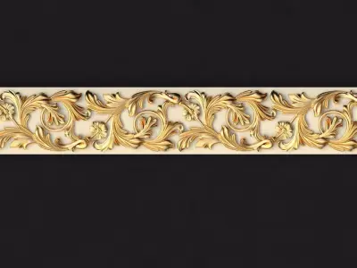 carved baguette  3D model shop