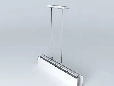 chandelier light fixture with two lights hanging from it Free 3D model