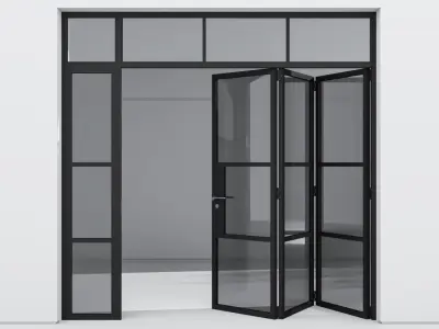 Aluminium door 180 3D model