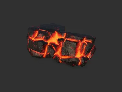 Mountain lave rocks - 3D Models PBR Pack 13 Low-poly 3D model