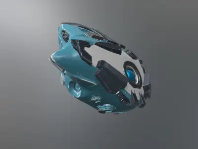 Drone visor SciFi helmet headset TEXTURED 4K 3D model