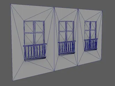 Simple Low Poly Building Assets Low-poly 3D model