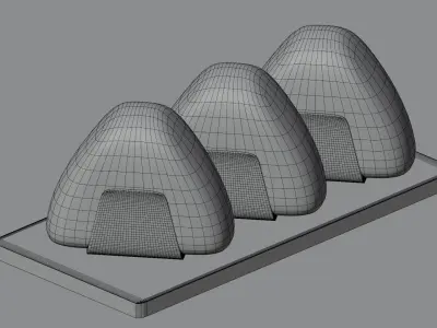 Rice Balls  Low-poly 3D model