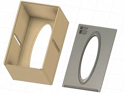 Wall tissue box with 2 doors 3D print model