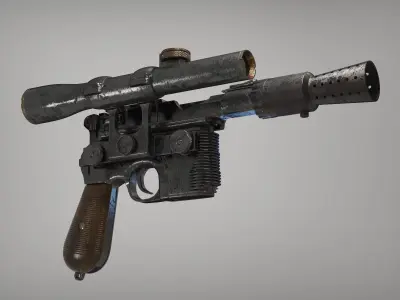 HAN SOLO DL-44 HEAVY BLASTER PISTOL FOR 3D PRINT 1to1 SCALE 3D print model