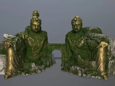 buddha rocks  Low-poly 3D model