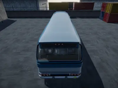 Classic Bus unity asset Low-poly 3D model