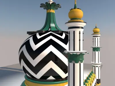 Ala Hazrat Imam Ahmad Raza Shrine 3D 3D model