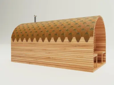 Bathhouse barell 2 3D model