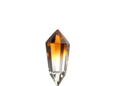 Polished Amber Magic Crystal Gem Low-poly 3D model