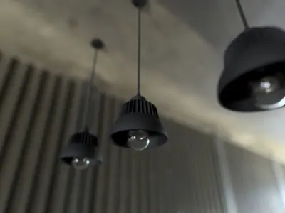 hangar04 hanging lamp 3D print model